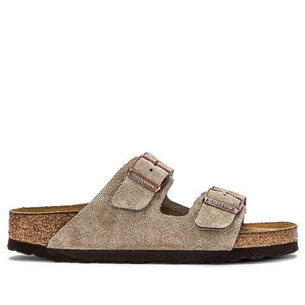 Birkenstock Arizona Taupe Suede Soft Footbed